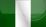 A tall white tube with green background