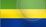 A yellow and green striped background with blue borders.