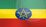 A close up of the flag of ethiopia