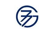 A blue and white logo of the letter z