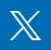 A blue and white x sign with an arrow.