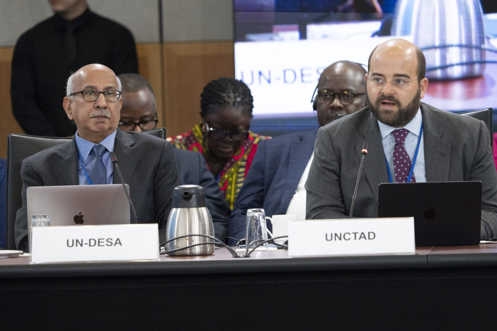 UN-DESA and UNCTAD meeting attendees.